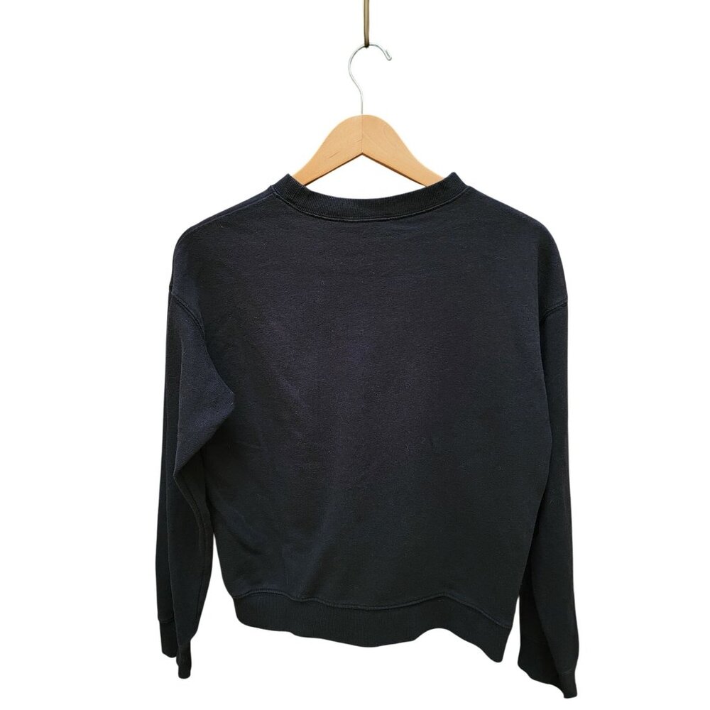 Disney Black Crewneck Sweatshirt With Mickey Mouse Logo Medium - Picture 2 of 4